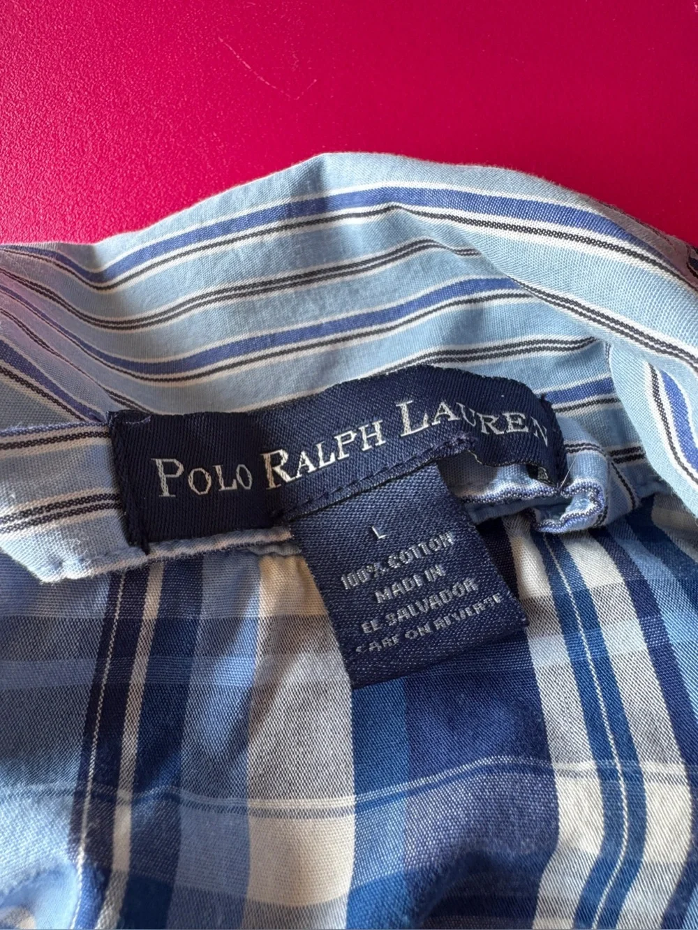 Polo by Ralph Lauren Men's Blue Stripe Button-down pajama set